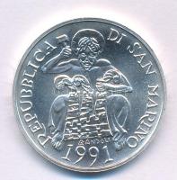 San Marino 1991. 1000L Ag "Nyári Olimpia 1992 - Barcelona" T:BU San Marino 1991. 1000 Lire...
