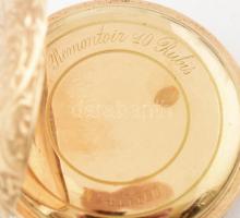 Női 14K arany (Au) zsebóra, üveg nélkül, nem működik, jelzett. br 25 g d: 32 mm