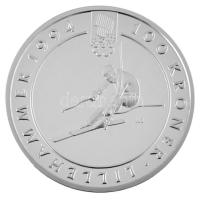 Norvégia 1992. 100K Ag "Lillehammer Téli Olimpia - Alpesi Sí" T:PP / Norway 1992. 100 Kron...