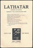 1936. Láthatár kisebbségi kultúrszemle szerk: Csuka Zoltán és Kántor József. IV. évf. 3. szám