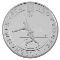 Norvégia 1992. 100K Ag "Lillehammer Téli Olimpia - Műkorcsolya" T:PP / Norway 1992. 100 Kr...