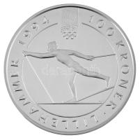Norvégia 1992. 100K Ag "Lillehammer Téli Olimpia - Sífutás" T:PP / Norway 1992. 100 Kroner...