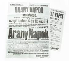 1937 Az Arany napok Nagykőrös 2 db plakát 32x48 cm, 47x68 cm