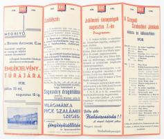 1938 Délvidéki Automobil Club. Emlékjelvénytúra Szegedre. Képes leporello
