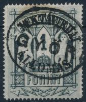 1874 Réznyomat Távírda 1Ft / Mi T 15 M.K. TÁVIRDAI GYŐR ÁLLOMÁS