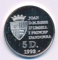 Andorra 1993. 5D Ag "Téli Olimpia - Lillehammer" T:PP
Andorra 1993. 5 Diners Ag "Win...