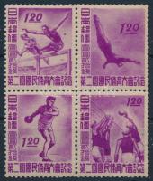 1947 Sport négyestömb Mi 384-387 block of 4