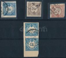 1868 5 db Hírlapilleték bélyeg / Newspaper duty stamps