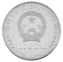 Vietnám 1989. 100D Ag "1992 Téli Olimpia - Albertville" T:PP / Vietnam 1989. 100 Dong Ag &...