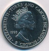 Turks- és Caicos-szigetek 1993. 5C Cu-Ni "II. Erzsébet / Téli Olimpia - Lillehammer - Síugró&qu...