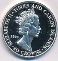 Turks- és Caicos-szigetek 1993. 20C Ag "II. Erzsébet / Téli Olimpia - Lillehammer - Síugrás&quo...
