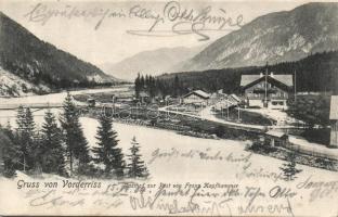 Vorderriss with the Guesthouse of Franz Kaphammer