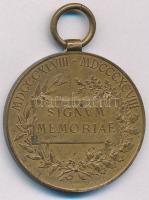 1898. "Jubileumi Emlékérem a Fegyveres Erő Számára / Signum memoriae (AVSTR)" bronz kitünt...