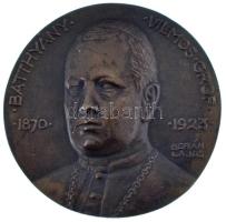 Berán Lajos (1882-1943) 1926. "gr. Batthyány Vilmos" bronz emlékérem, Éremkedvelők Egyesületének tagsági érme, peremén "ÉKE 1926", sorszámozott, "44"-es sorszámmal (70mm) T:AU,XF / Hungary 1926. "gr. Batthyány Vilmos" bronze plaque, membership medal of the Association of Medal Enthusiasts, with "ÉKE 1926" and serial number "44" on edge Sign: Lajos Berán (70mm) C:AU,XF Adamo ÉKE24, HP.: 1284.