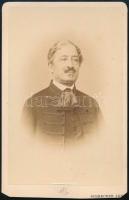 1865 Szőgyény-Marich László (jogász, 1806-1893) fotója vizitkártya Schrecker pesti műterméből