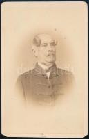 1865 Vay Miklós (1802-1894) államférfi, főispán, főrendiházi elnök, koronaőr, fotója vizitkártya Schrecker pesti műterméből