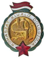 ~1970-1980. "Kohászat Kiváló Dolgozója" zománcozott fém jelvény (44x34mm) T:AU