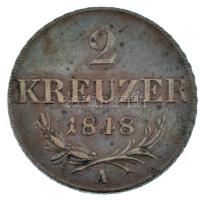 Ausztria 1848A 2kr Cu T:XF / Austria 1848A 2 Kreuzer Cu C:XF 
Krause KM#2188