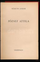 Németh Andor: József Attila. Bp., é.n. Cserépfalvi, Kiadói félvászon kötésben
