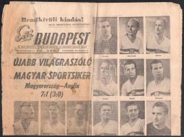 1953, 1956 Béke és Szabadság 3 száma és az Esti Budapest címlapja, bennne az Aranycsapat híreivel. +...