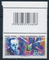2007 2. Stressz Világkonferencia Budapest - 100 éve született Selye János (II.) ívszéli vonalkódos bélyeg / Mi 5250 with bar code