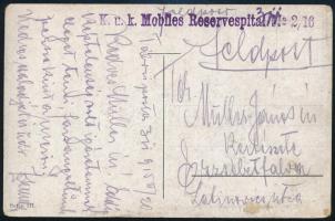1915 Tábori posta képeslap / Field postcard K.u.k. Mobiles Reservespital No. 2/16