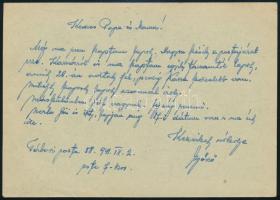 1941 Tábori posta levelezőlap / Field postcard "KÁRPÁT CSOPORT GAZDASÁGI HIVATAL"