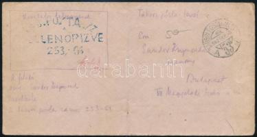 1942 Tábori posta levél / Field post cover TP 53 A