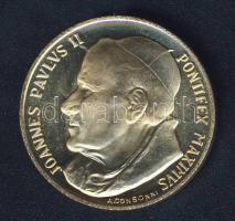 Vatikán DN "II. János Pál pápa - Pieta" aranyozott ffém emlékérem T:BU