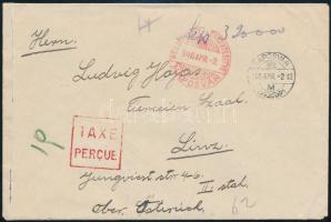 1946 (11. díjszabás) Külföldre küldött levél 320.000P készpénzes bérmentesítéssel / Cover with handwritten franking &quot;KAPOSVÁR&quot; - Linz