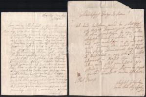 cca 1750 4 db hivatalos irat, bírósági, ítélet, levél. Felvidék, Nagyrév, stb