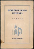 W. Munkácsi Noémi, [Winklerné]. Beszélgetések Istennel. Versek. Budapest, 1942. Izraelita Magyar Irodalmi Társulat (Arany János irodalmi és nyomdai műintézet rt.) 79 + [1] p. DEDIKÁLT!. Fűzve, illusztrált kiadói papírborítóval. Kis sérüléssel a gerincen.