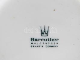 9 darab ón dísztárgy, közte porcelánbetétes kínáló, vegyes méretben