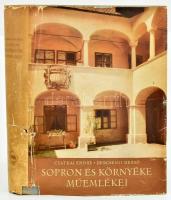 Csatkai Endre - Dercsényi Dezső - Entz Géza et al.: Sopron és környéke műemlékei. Fülep Lajos előszavával. Magyarország Műemléki Topográfiája II. köt. Győr-Sopron Megye Műemlékei I. rész. Szerk.: Dercsényi Dezső. Bp., 1956, Akadémiai Kiadó, 672 p.+ VIII (színes képtáblák) t. + 1 (kihajtható alaprajz) t. Második, javított és bővített kiadás. Rendkívül gazdag képanyaggal illusztrálva. Kiadói egészvászon-kötés, sérült kiadói papír védőborítóban. Megjelent 3300 példányban.