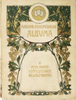 Magyar festőművészet albuma. A magyar festészet fejlődése a régiektől az újakig. Tíz színes műmelléklettel számos műlappal és szövegképpel. A Pesti Napló előfizetőinek készült kiadás. [Bp., 1904], Hornyánszky, 140 p.+10 (műmellékletek, a képek előtt feliratozott hártyapapírral) t. Gazdag szövegközti és egészoldalas képanyaggal illusztrált. Benne Benczur Gyula, Borsos József, Lotz Károly, Madarász Viktor, Munkácsy Mihály, Székely Bertalan, Zichy Mihály és mások. Kiadói szecessziós dúsan aranyozott, festett, egészvászon-kötésben, Gottermayer-kötés, gerinc sérült