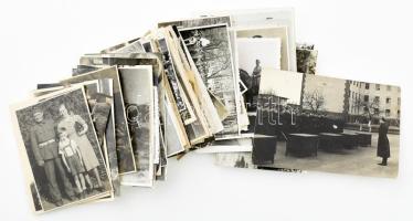 cca 1930-1975 Vegyes fotó tétel: katonák, járművek, rendezvények, stb.; össz. 49 db, 5,5x4 cm és 11x...