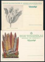 cca 1930-1940 Magyar Magtenyésztési Rt. Monori Magkereskedése reklám levelezőlap, 2 db különböző