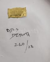 Deruta kakasmintás dísztál. Jelzett, kézzel festett, hibátlan, d: 28,5 cm