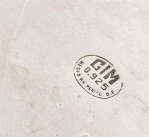 Ezüst (Ag) tálca. Jelzett, kopással, 38x18 cm, nettó: 685g