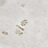 Ezüst (Ag) kínáló. Jelzett, kopással, 16x16 cm, nettó: 245g