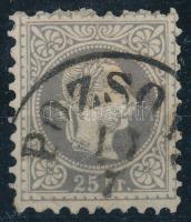 1867 25kr POZSO(NY) (70.000) (saroktörés / folded corner)