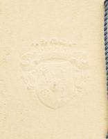 1931 Szepesi bál meghívó, kézzel festett (akvarell) borítóval, hátoldalán dombornyomott nemesi címer...