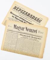 1959-1963 3 db újság (Magyar Nemzet, Népszabadság), a címlapokon a Kennedy-gyilkossággal kapcsolatos hírekkel + Hruscsov látogatása az Egyesült Államokban