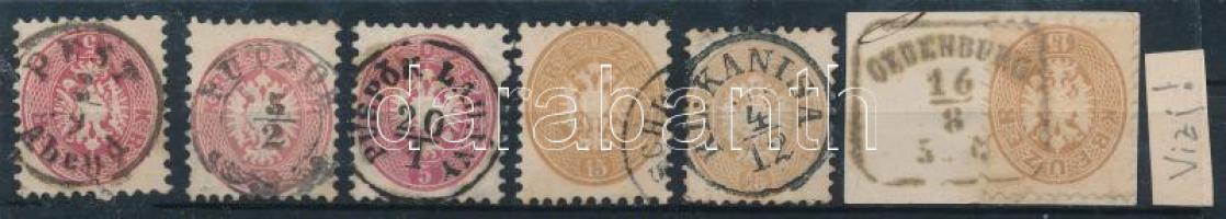 1864 6 db vízjeles bélyeg / with watermark