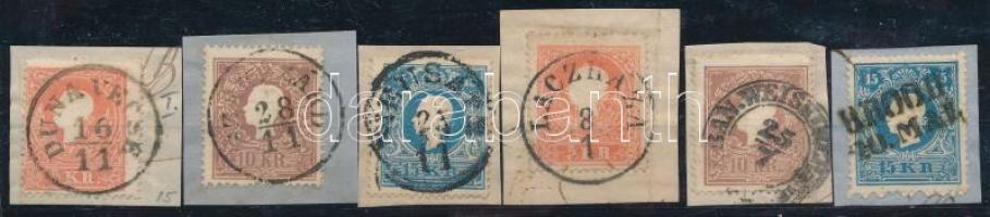 1858 6 db bélyeg I. és II. típusok, olvasható bélyegzésekkel (16.000+)