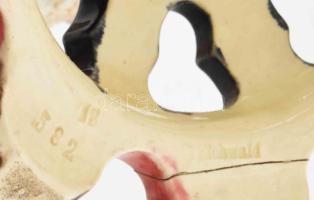 Eichwald nagyméretű karaffaváza. cca 19. sz. második fele, polikróm mázakkal fedett finomfajansz. Ga...