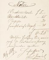 1889 Gleichenberg, Ludmilla Geosich játék-, bőr-. bizsu, üveg stb. kereskedő reklámkártyája, hátolda...