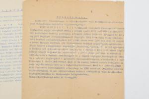 1950 Nyilatkozatok a koncepciós perek idejéből, honvéd tisztek melletti kiállásról, akik 1944-1945-b...