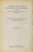 Wurdits György: Német mezőgazdasági szövetkezet-ügy kialakulása 1912-ig, különös tekintettel Raiffeisen és Haas működésére. Részletek a M. Kir. Közgazdaságtudományi karon benyújtott közgazdaságtudományi doktori értekezésből. Bp., é.n. (cca 1930), Dr. Antos István-ny., 13+(3) p. Kiadói tűzött papírkötés, kissé foltos borítóval, kis lapszéli szakadásokkal.