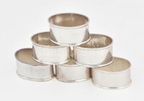 Ezüst (Ag) szalvétagyűrű garnitúra, jelzés nélkül, nettó: 213 g